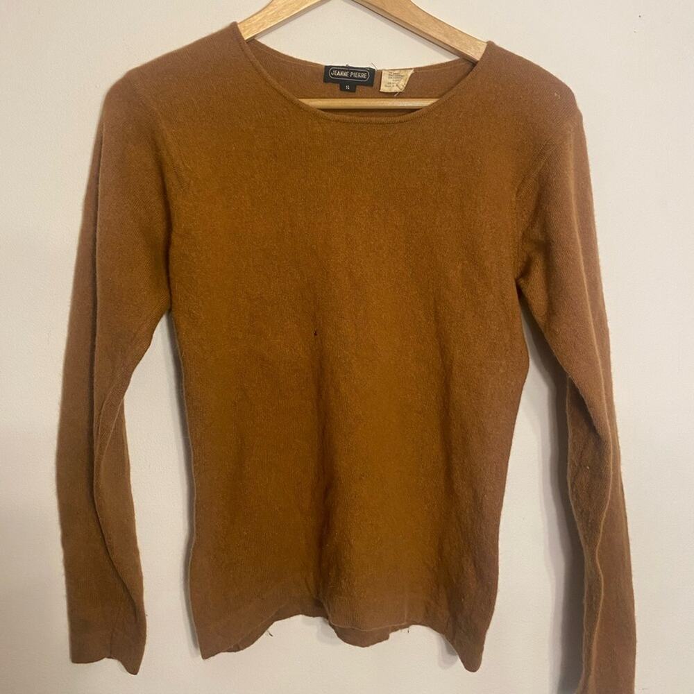 Cozy Jeanne Pierre Lambswool & Angora Sweater in Autumn Rust 🍂✨